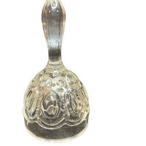Vintage L.E. Smith clear Moon and Stars Bell